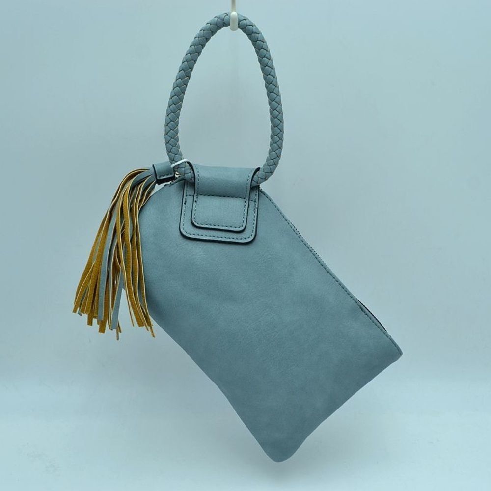 Cute Braided Ring Tassel Handle Wristlet